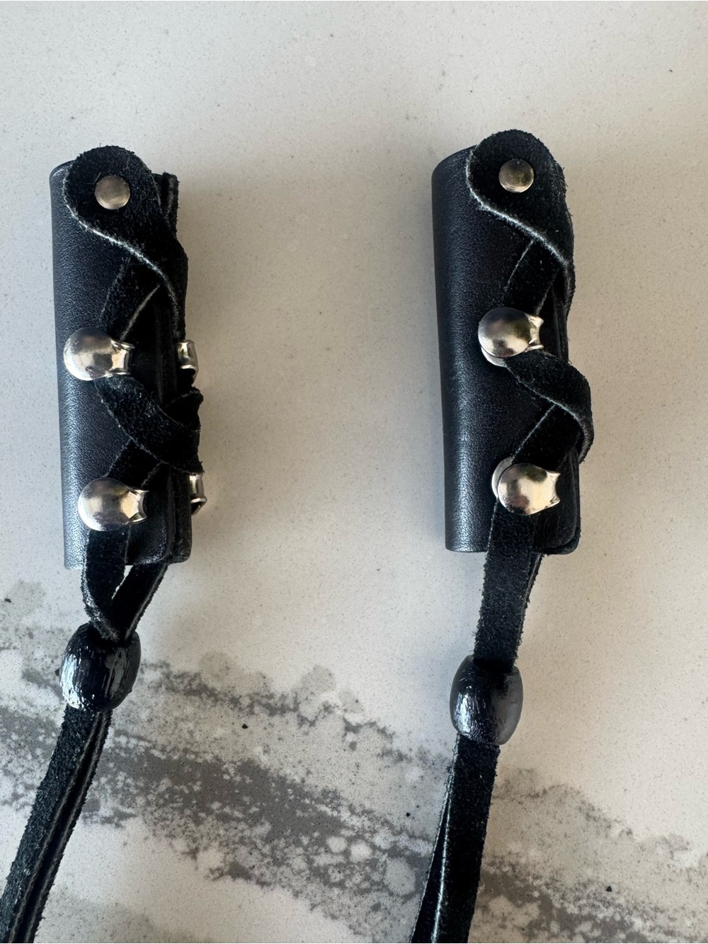 Black Leather Hair Wraps